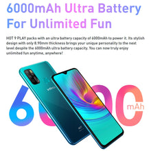 Load image into Gallery viewer, Brand New Infinix Hot 9 Play 4G LTE Mobile Phone 6.82" 4GB RAM 64GB ROM Android Fingerprint 6000mAh battery Dual SIM Smart Phone